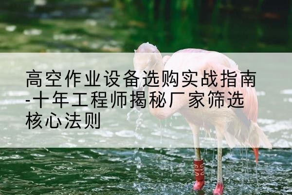 洪洞剪叉式升降机厂家-高空作业设备选购实战指南-十年工程师揭秘厂家筛选核心法则