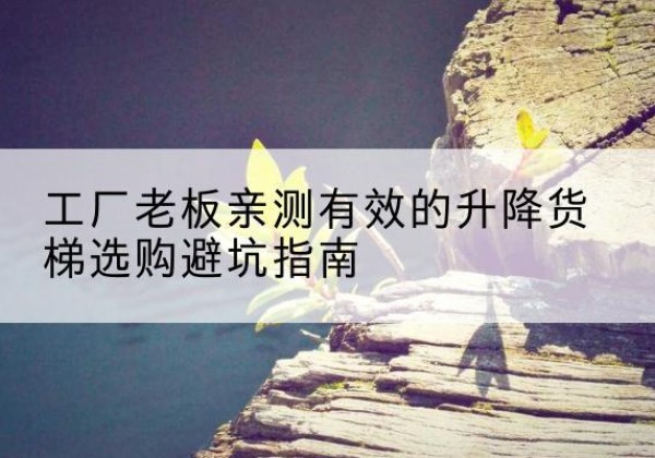 洪洞升降货梯怎么选-工厂老板亲测有效的升降货梯选购避坑指南